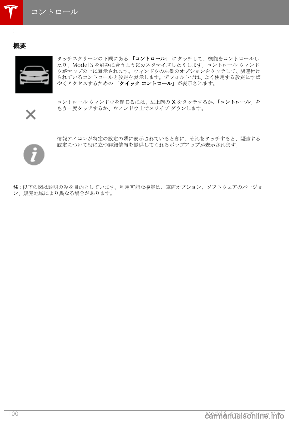 TESLA MODEL S 2019  取扱説明書 (in Japanese) 