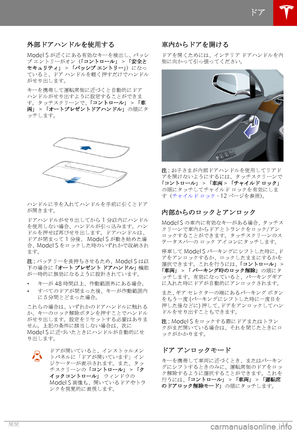 TESLA MODEL S 2019  取扱説明書 (in Japanese) 