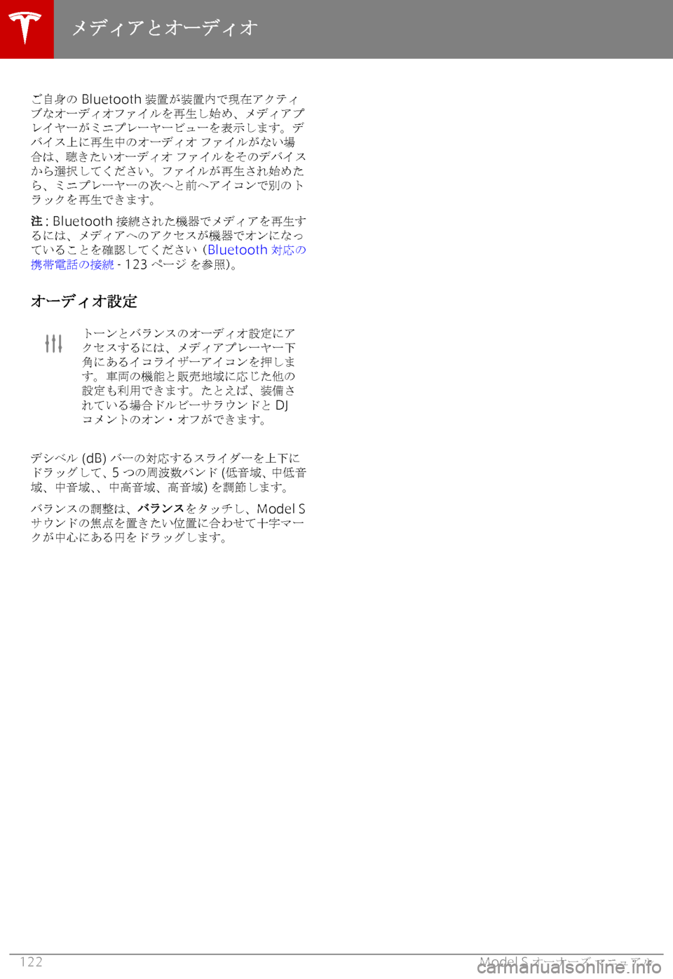 TESLA MODEL S 2019  取扱説明書 (in Japanese) H+