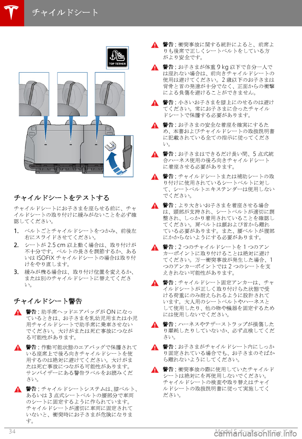 TESLA MODEL S 2019  取扱説明書 (in Japanese) 