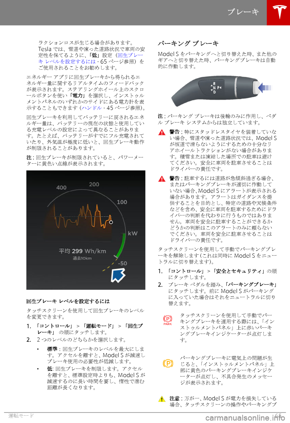 TESLA MODEL S 2019  取扱説明書 (in Japanese) 