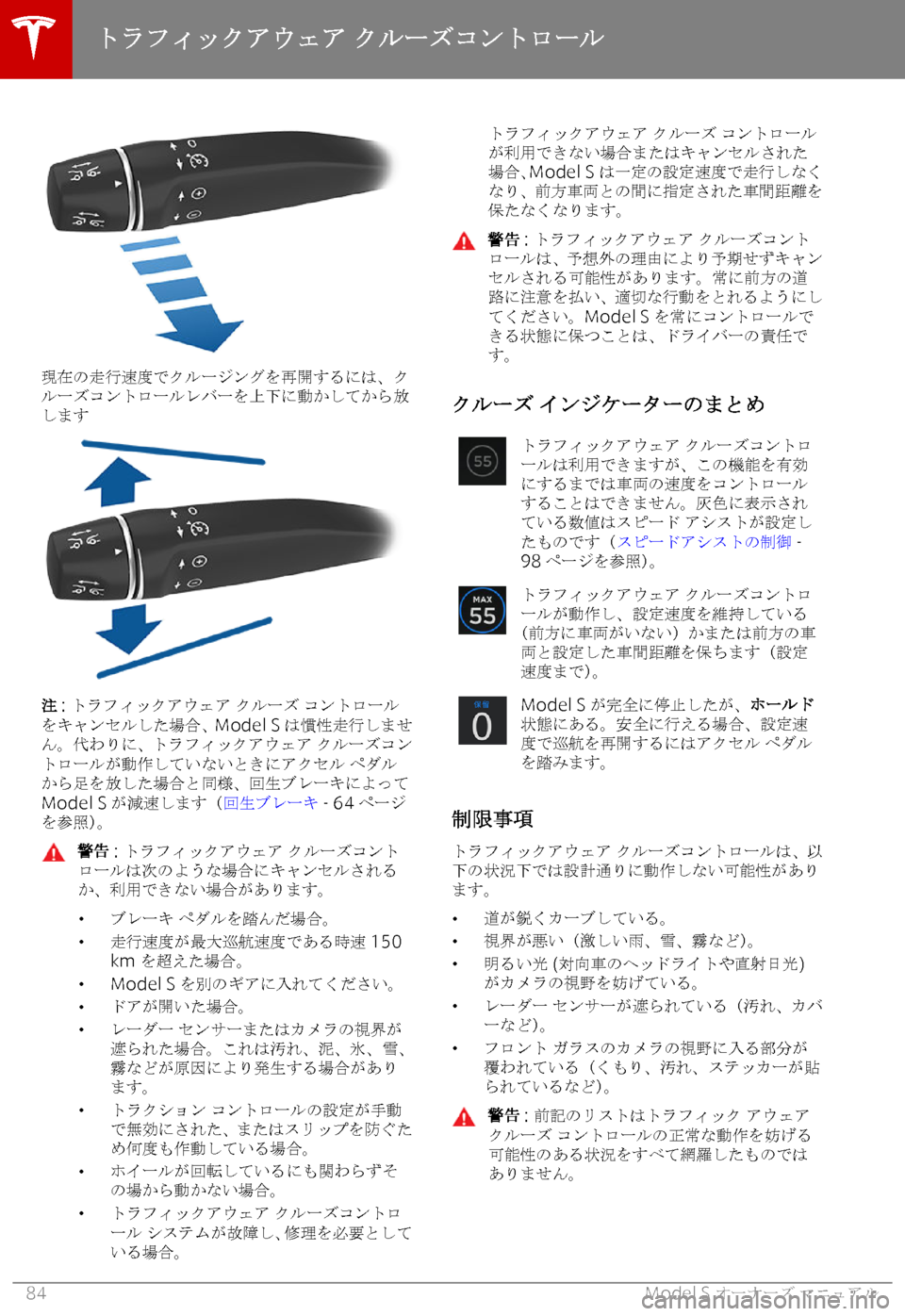 TESLA MODEL S 2019  取扱説明書 (in Japanese) #~b2n/