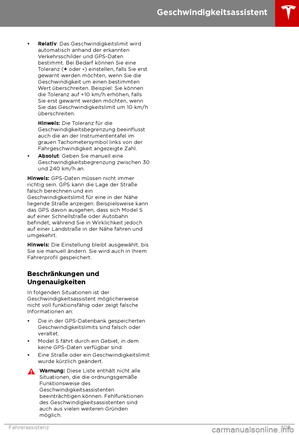 TESLA MODEL S 2018  Betriebsanleitung (in German) 