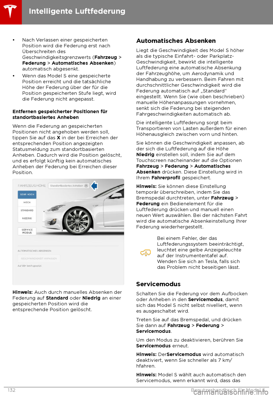 TESLA MODEL S 2018 Betriebsanleitung (in German) TESLA MODEL S 2018 Betriebsanleitung (in German)