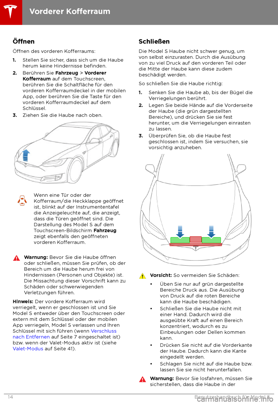TESLA MODEL S 2018 Betriebsanleitung (in German) TESLA MODEL S 2018 Betriebsanleitung (in German)