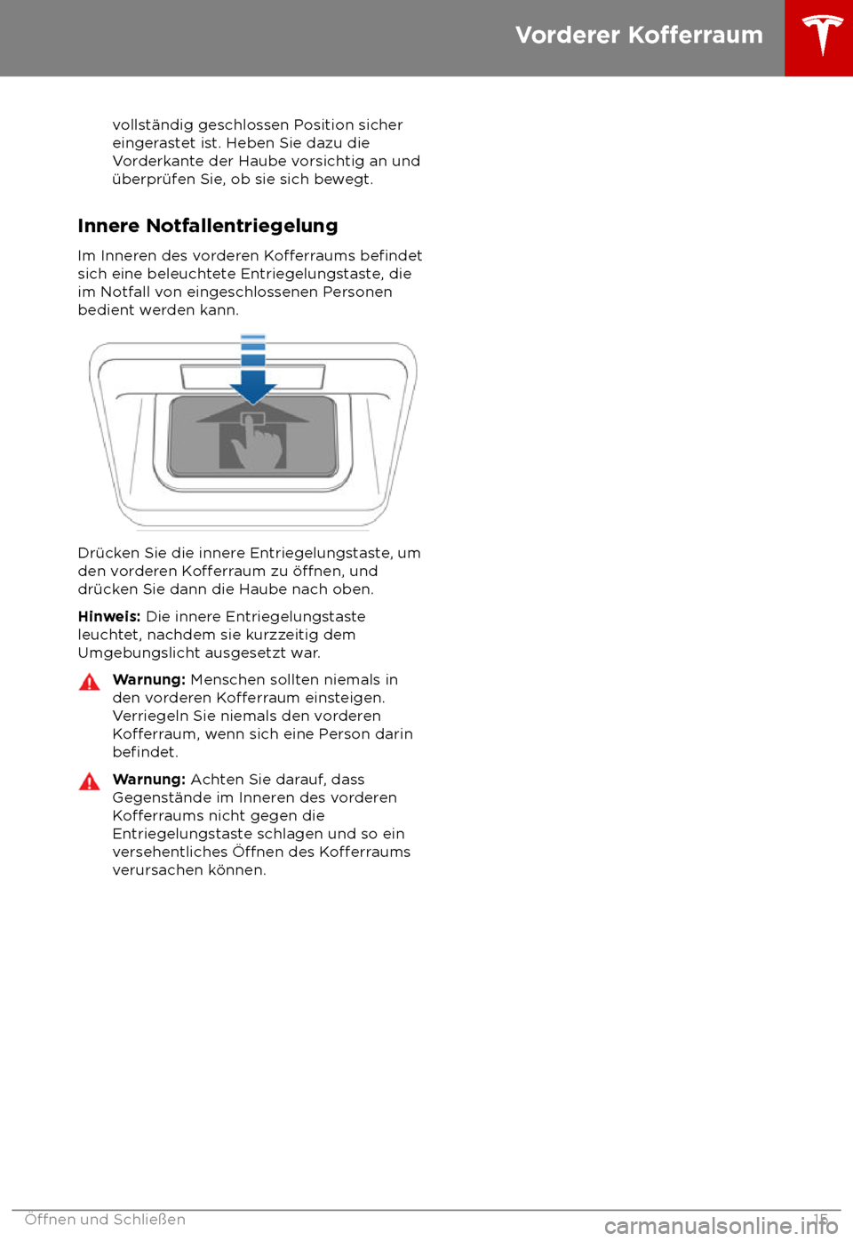 TESLA MODEL S 2018 Betriebsanleitung (in German) vollst TESLA MODEL S 2018 Betriebsanleitung (in German) vollst