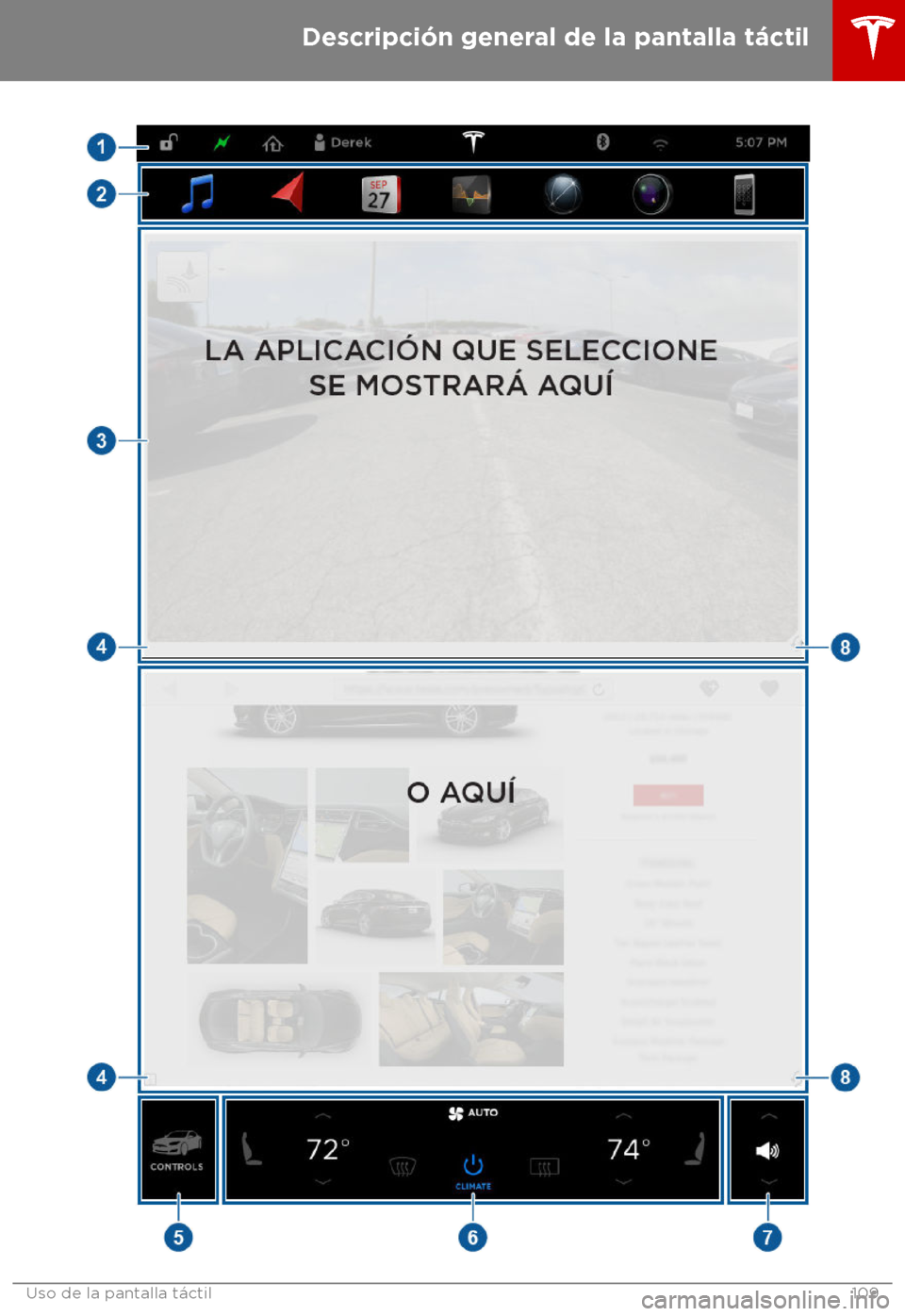 TESLA MODEL S 2018 Manual del propietario (in Spanish) Descripci TESLA MODEL S 2018 Manual del propietario (in Spanish) Descripci