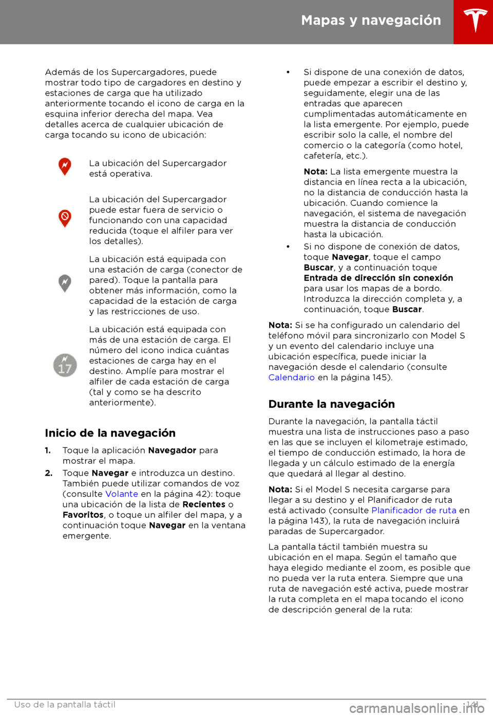 TESLA MODEL S 2018 Manual del propietario (in Spanish) Adem TESLA MODEL S 2018 Manual del propietario (in Spanish) Adem