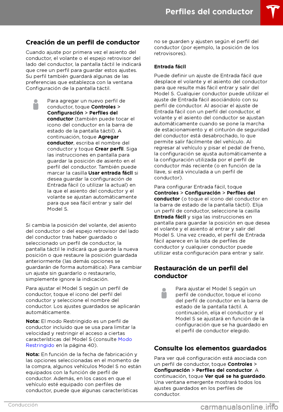 TESLA MODEL S 2018 Manual del propietario (in Spanish) Creaci TESLA MODEL S 2018 Manual del propietario (in Spanish) Creaci