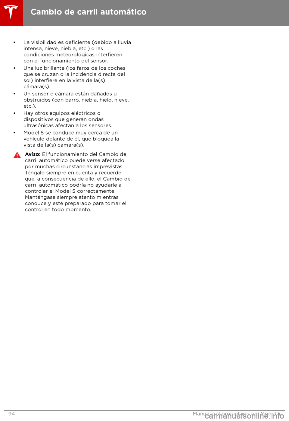 TESLA MODEL S 2018 Manual del propietario (in Spanish) TESLA MODEL S 2018 Manual del propietario (in Spanish)