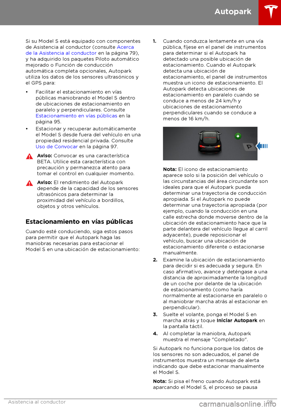 TESLA MODEL S 2018 Manual del propietario (in Spanish) Si su Model S est TESLA MODEL S 2018 Manual del propietario (in Spanish) Si su Model S est