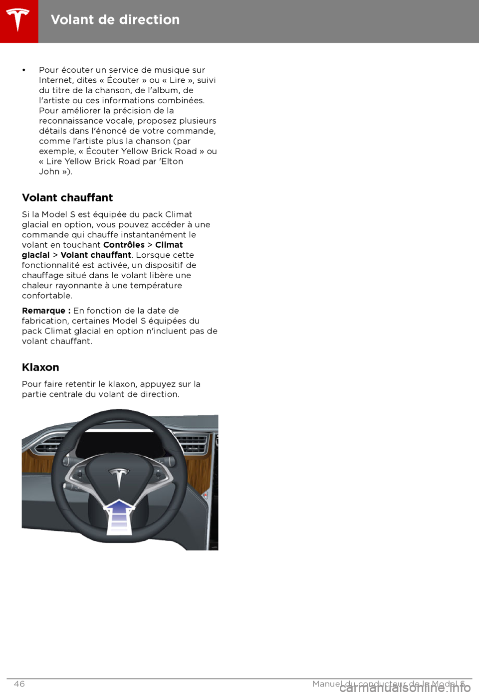 TESLA MODEL S 2018 Manuel du propriétaire (in French) TESLA MODEL S 2018 Manuel du propriétaire (in French)