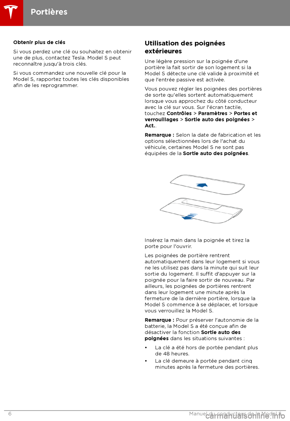 TESLA MODEL S 2018  Manuel du propriétaire (in French) Obtenir plus de cl