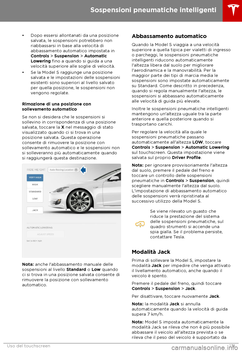 TESLA MODEL S 2018 Manuale del proprietario (in Italian) TESLA MODEL S 2018 Manuale del proprietario (in Italian)