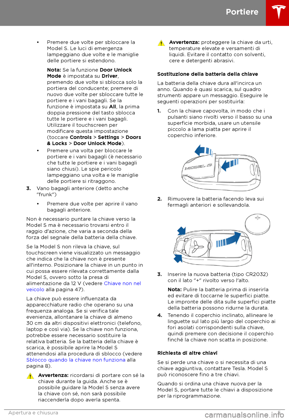 TESLA MODEL S 2018  Manuale del proprietario (in Italian) 