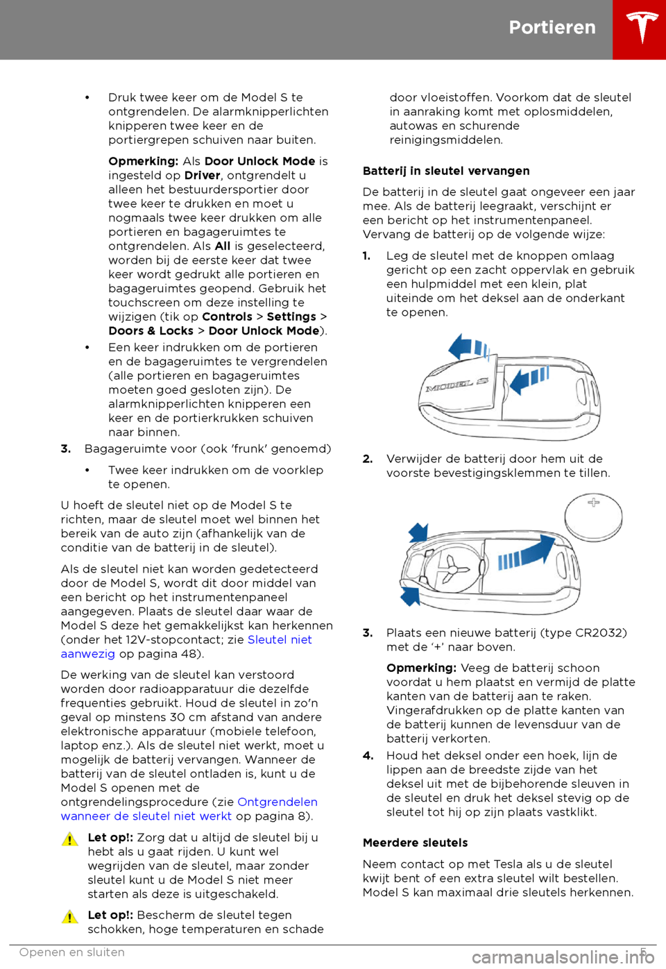 TESLA MODEL S 2018  Handleiding (in Dutch) 