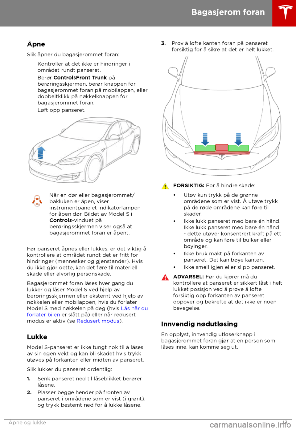 TESLA MODEL S 2018  Brukerhåndbok (in Norwegian) 