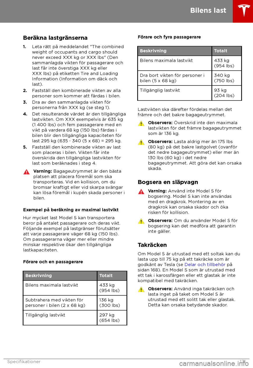 TESLA MODEL S 2018 Ägarmanual (in Swedish) Ber TESLA MODEL S 2018 Ägarmanual (in Swedish) Ber