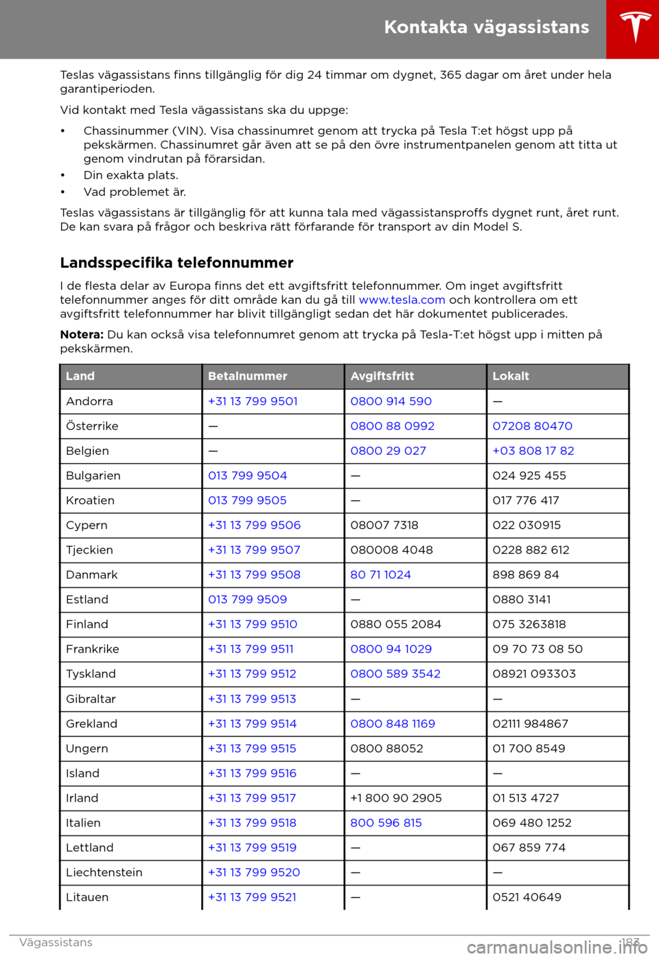 TESLA MODEL S 2018 Ägarmanual (in Swedish) Teslas v TESLA MODEL S 2018 Ägarmanual (in Swedish) Teslas v