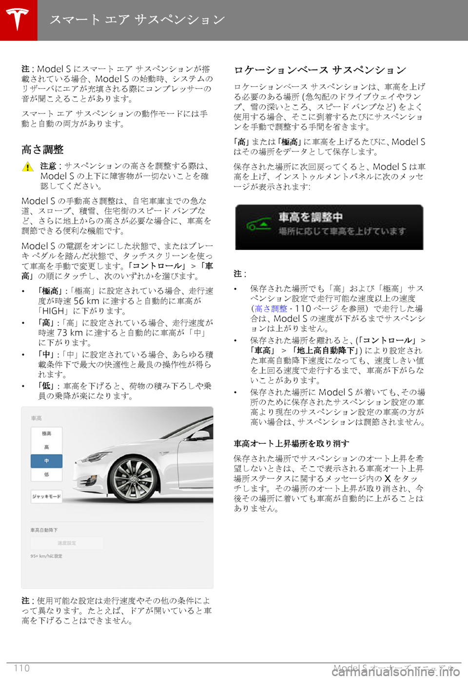 TESLA MODEL S 2018  取扱説明書 (in Japanese) @� �:� �M�o�d�e�l� �S� _