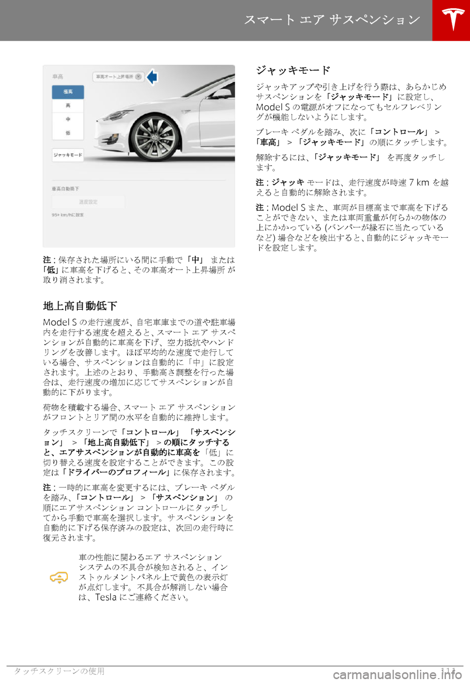 TESLA MODEL S 2018  取扱説明書 (in Japanese) @� �:� 