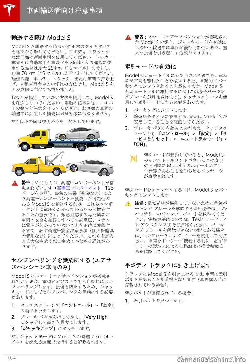 TESLA MODEL S 2018  取扱説明書 (in Japanese) 3z3