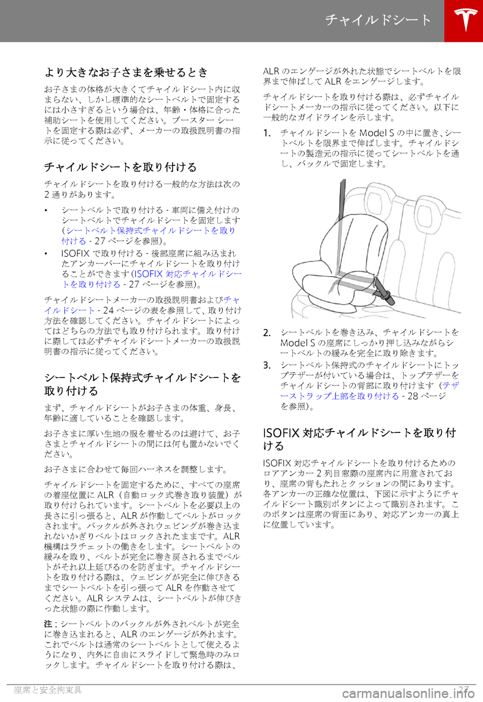 TESLA MODEL S 2018  取扱説明書 (in Japanese) |~
