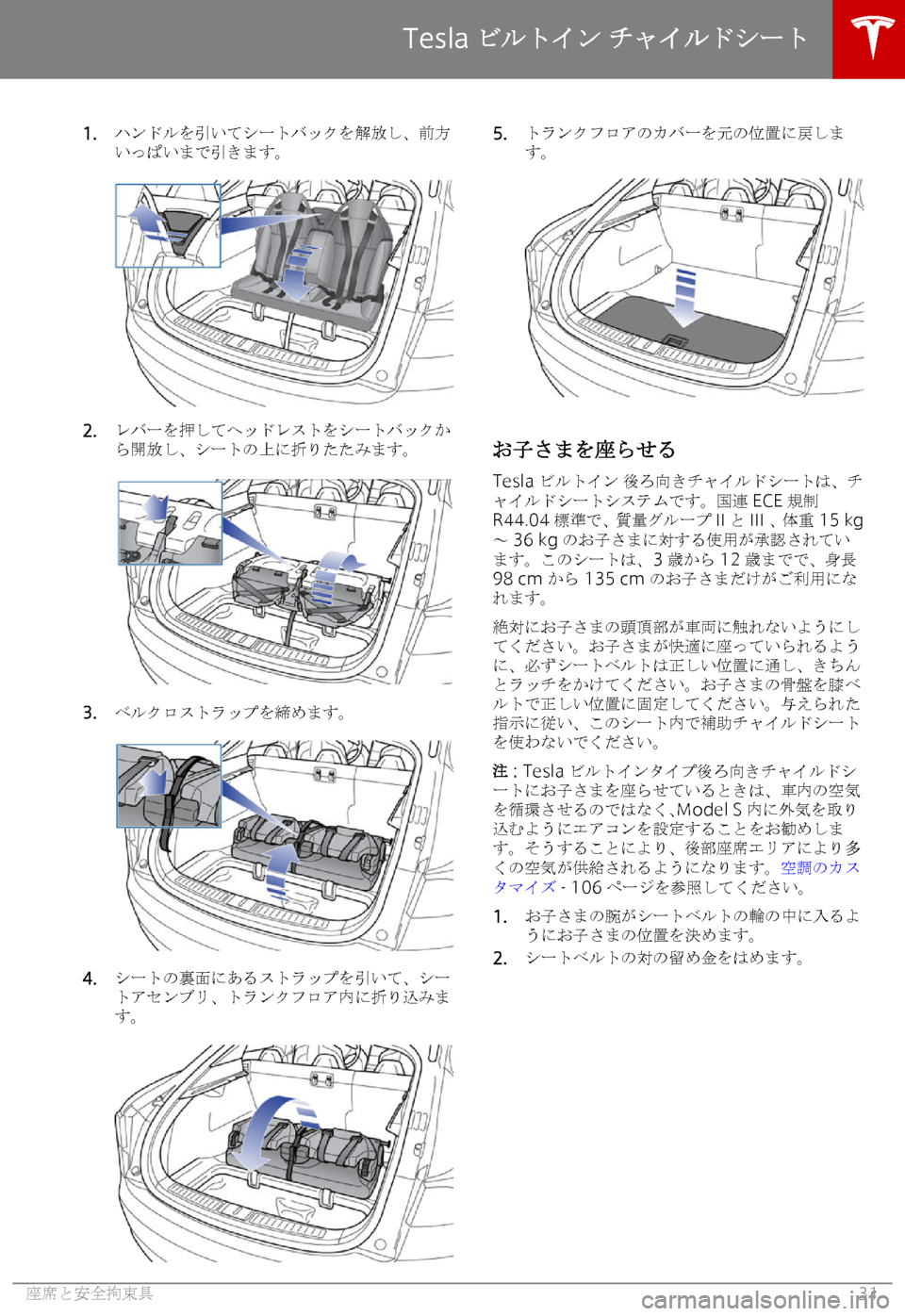 TESLA MODEL S 2018  取扱説明書 (in Japanese) �1�.
