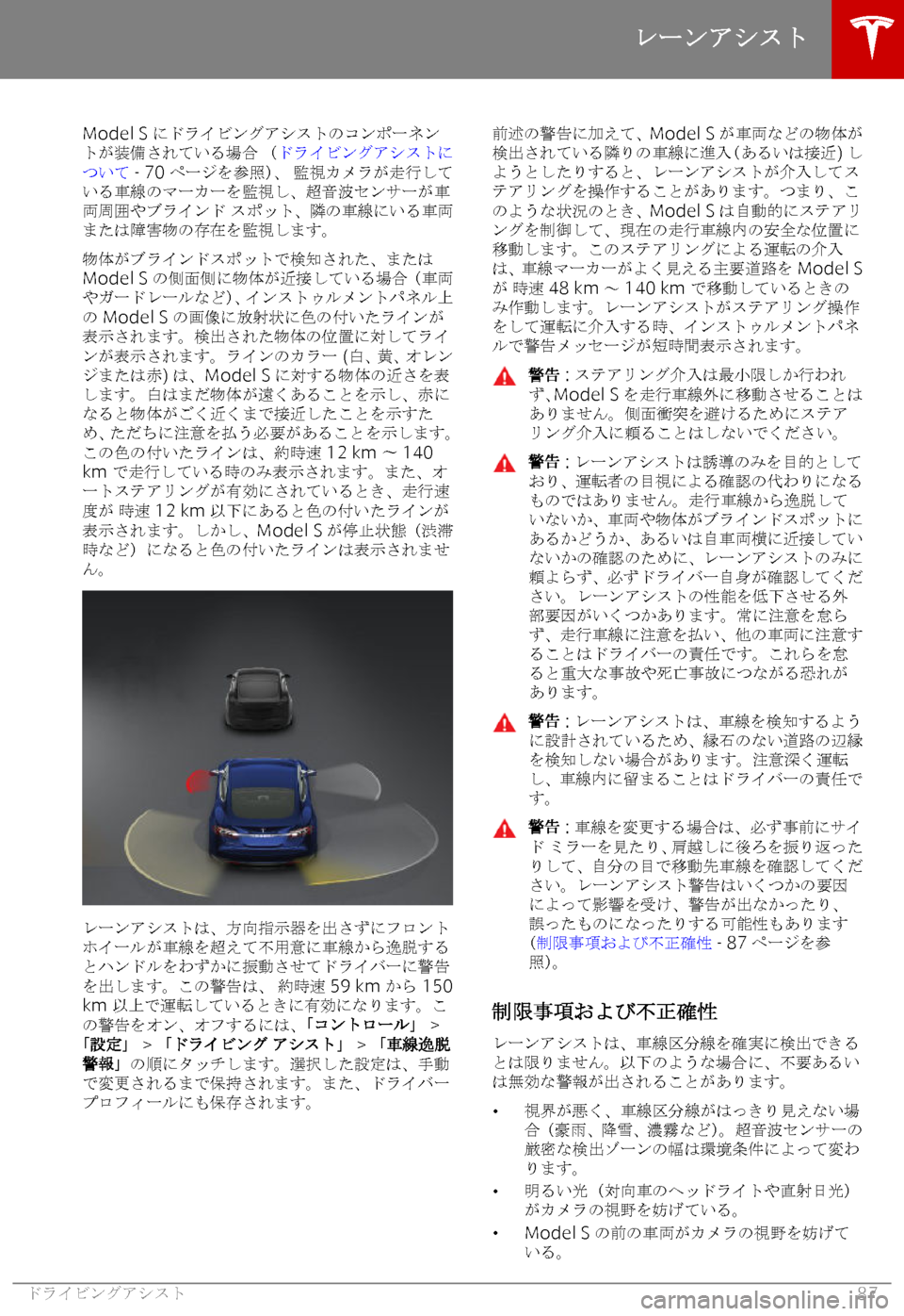 TESLA MODEL S 2018  取扱説明書 (in Japanese) �M�o�d�e�l� �S� _