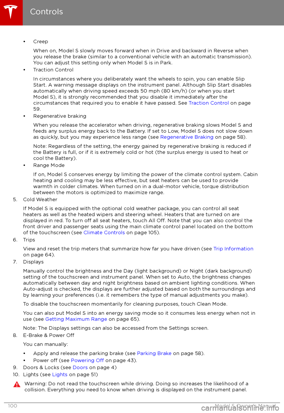 TESLA MODEL S 2017   (UK)  Owners Manual 