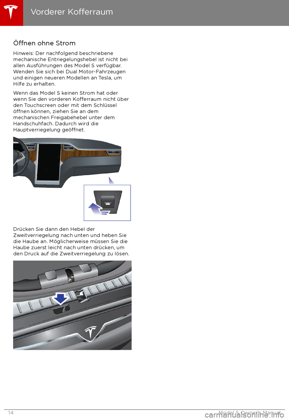 TESLA MODEL S 2017 Betriebsanleitung (in German) TESLA MODEL S 2017 Betriebsanleitung (in German)