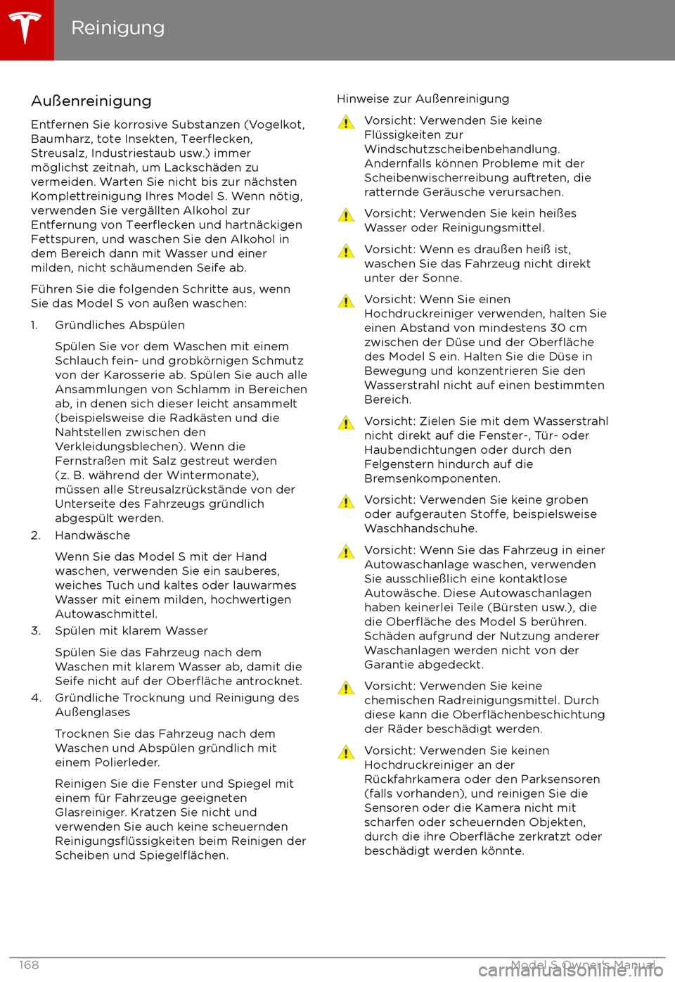 TESLA MODEL S 2017 Betriebsanleitung (in German) Au TESLA MODEL S 2017 Betriebsanleitung (in German) Au