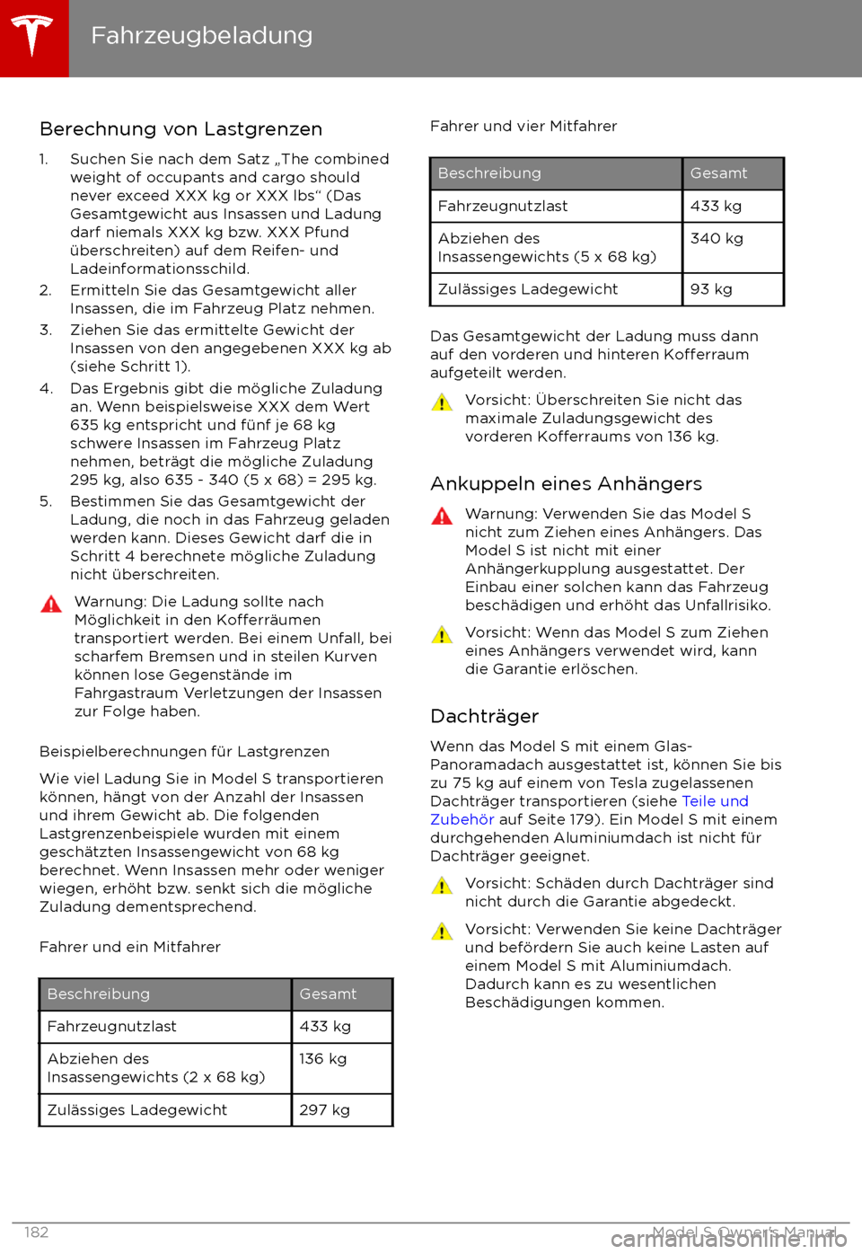 TESLA MODEL S 2017  Betriebsanleitung (in German)  Berechnung von Lastgrenzen
1. Suchen Sie nach dem Satz 