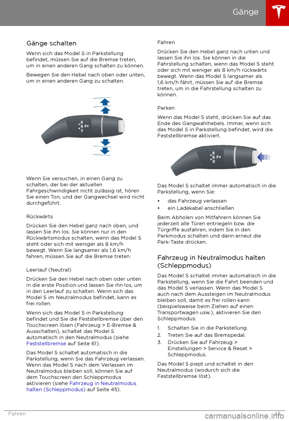 TESLA MODEL S 2017 Betriebsanleitung (in German) G TESLA MODEL S 2017 Betriebsanleitung (in German) G