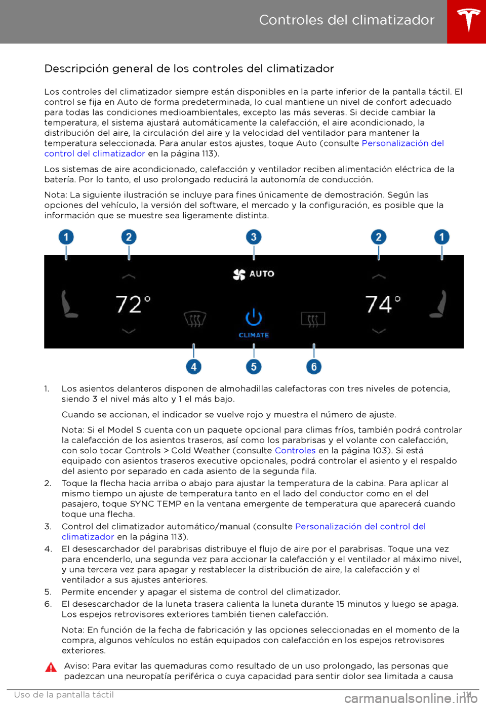 TESLA MODEL S 2017 Manual del propietario (in Spanish) Descripci TESLA MODEL S 2017 Manual del propietario (in Spanish) Descripci