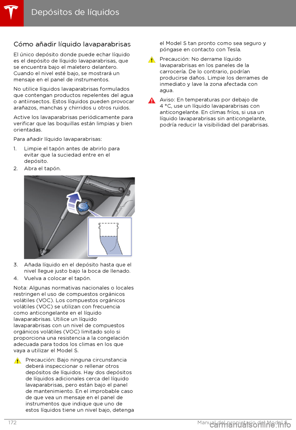TESLA MODEL S 2017 Manual del propietario (in Spanish) C TESLA MODEL S 2017 Manual del propietario (in Spanish) C