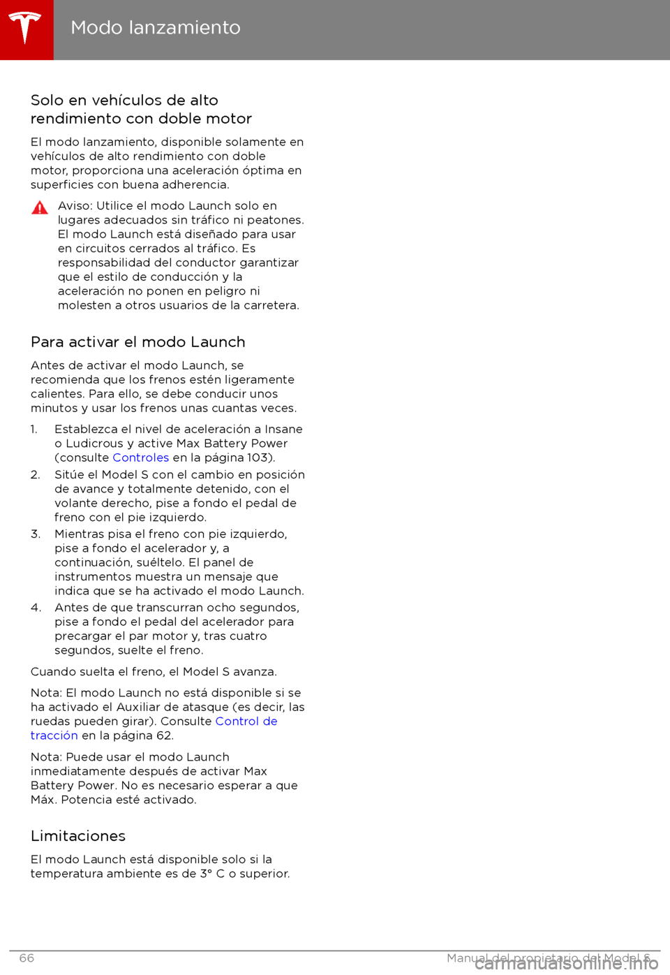 TESLA MODEL S 2017 Manual del propietario (in Spanish) Solo en veh TESLA MODEL S 2017 Manual del propietario (in Spanish) Solo en veh