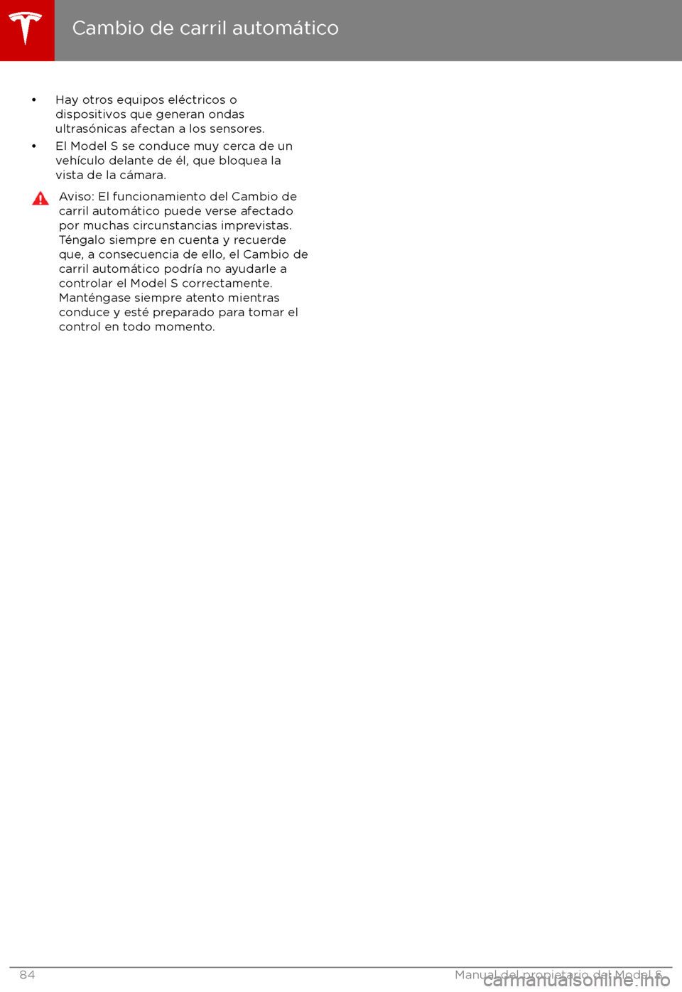 TESLA MODEL S 2017 Manual del propietario (in Spanish) TESLA MODEL S 2017 Manual del propietario (in Spanish)