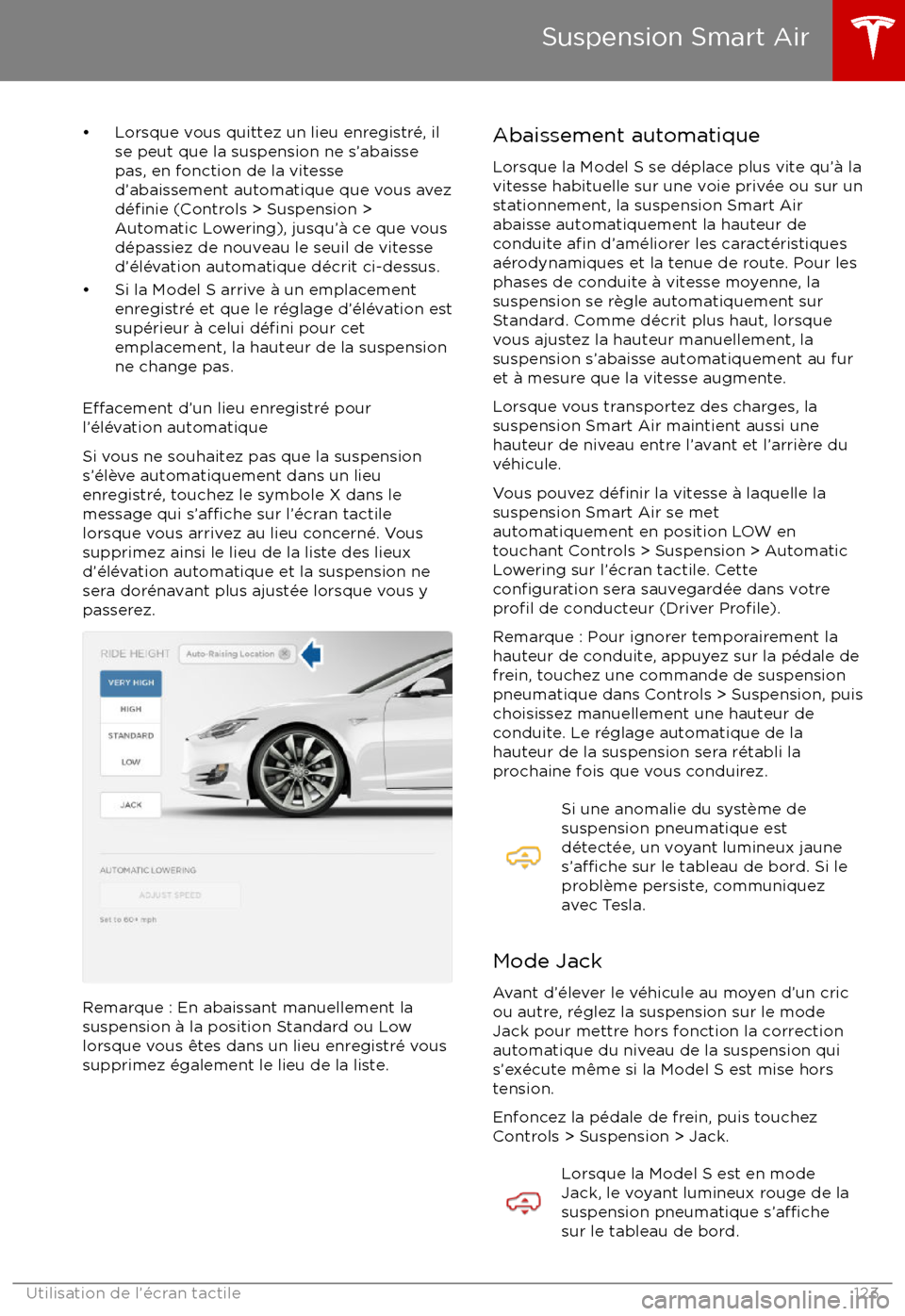 TESLA MODEL S 2017 Manuel du propriétaire (Canada) (in French) TESLA MODEL S 2017 Manuel du propriétaire (Canada) (in French)
