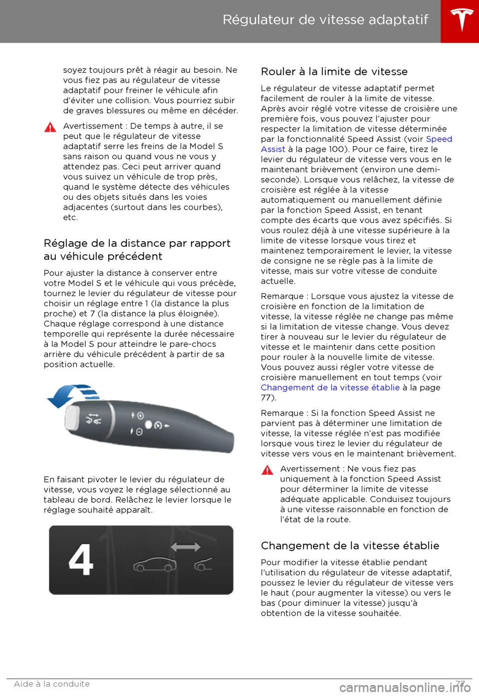 TESLA MODEL S 2017 Manuel du propriétaire (Canada) (in French) soyez toujours pr TESLA MODEL S 2017 Manuel du propriétaire (Canada) (in French) soyez toujours pr