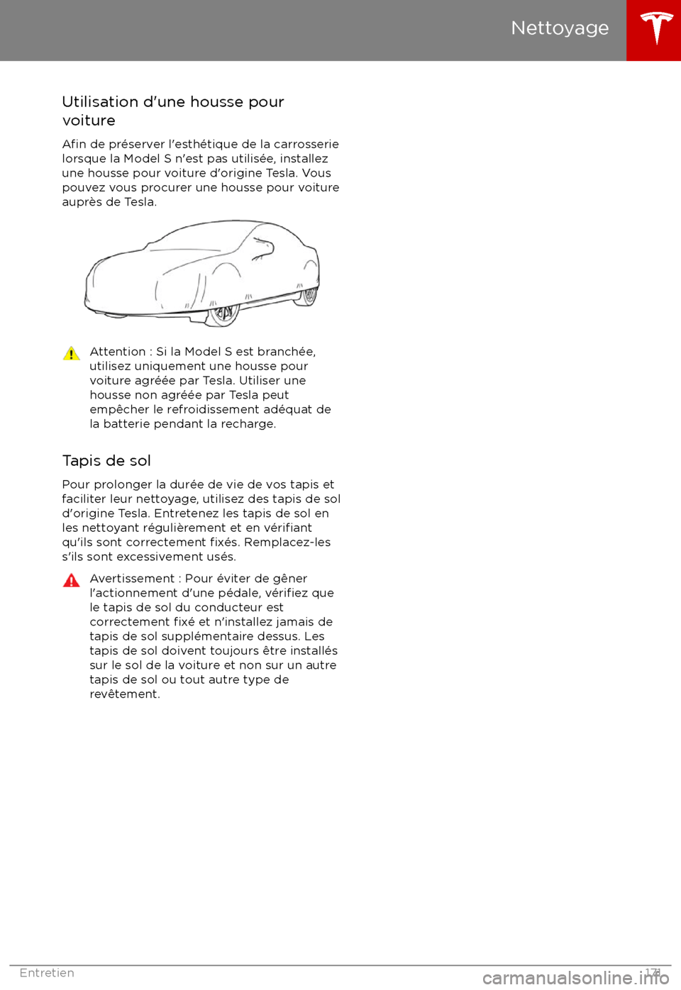 TESLA MODEL S 2017 Manuel du propriétaire (in French) Utilisation d TESLA MODEL S 2017 Manuel du propriétaire (in French) Utilisation d