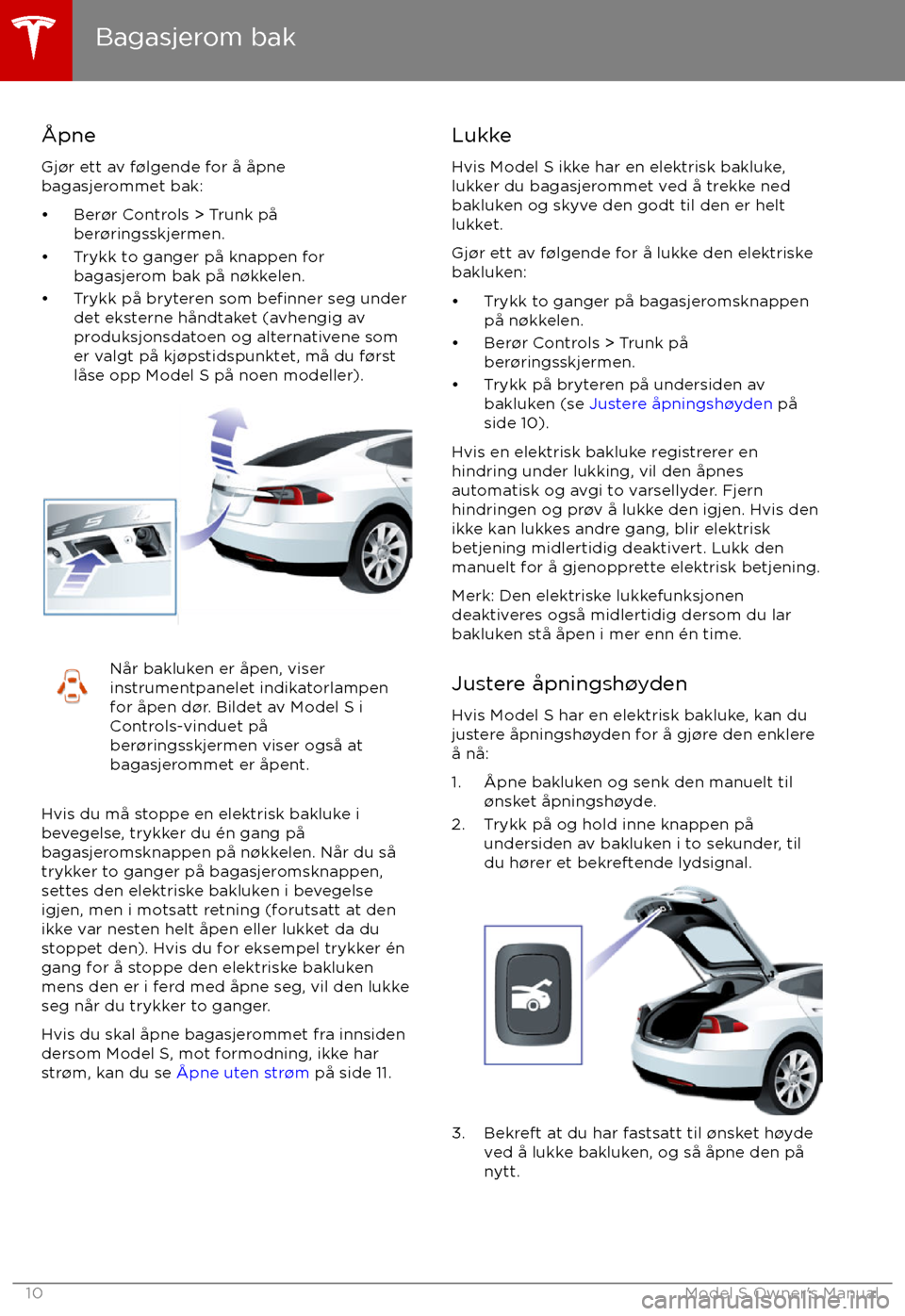 TESLA MODEL S 2017  Brukerhåndbok (in Norwegian) 