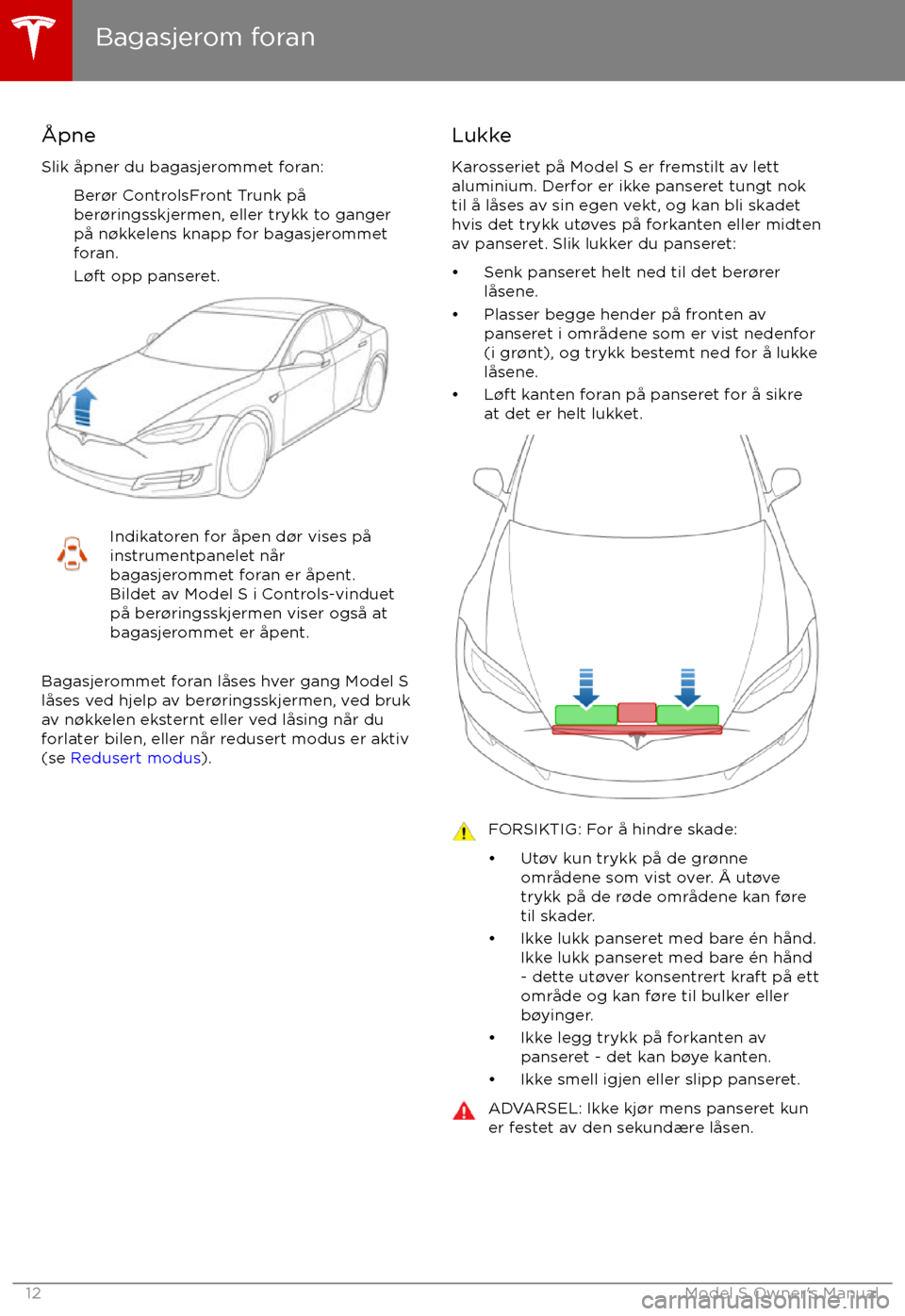 TESLA MODEL S 2017  Brukerhåndbok (in Norwegian) 