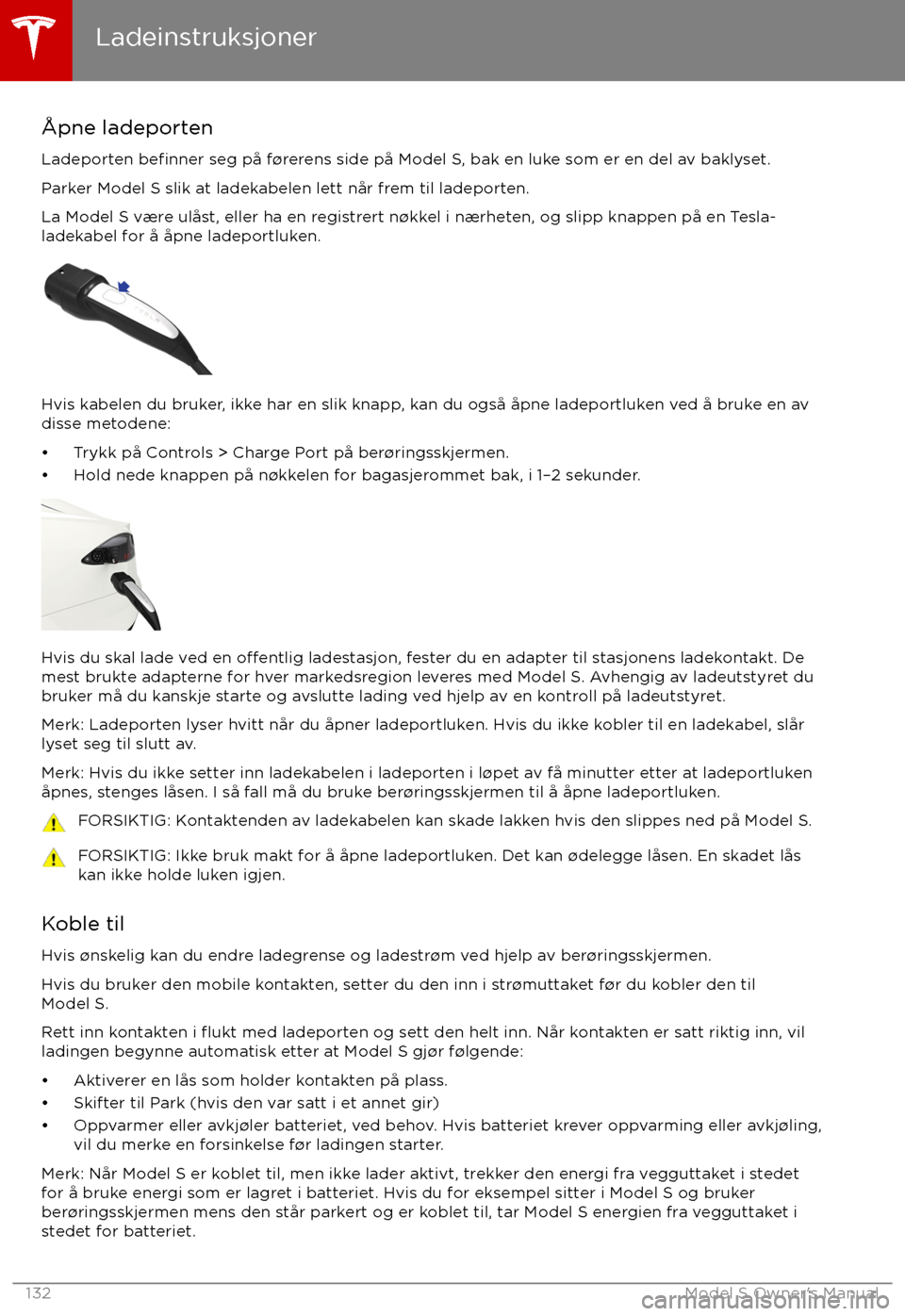 TESLA MODEL S 2017 Brukerhåndbok (in Norwegian) TESLA MODEL S 2017 Brukerhåndbok (in Norwegian)