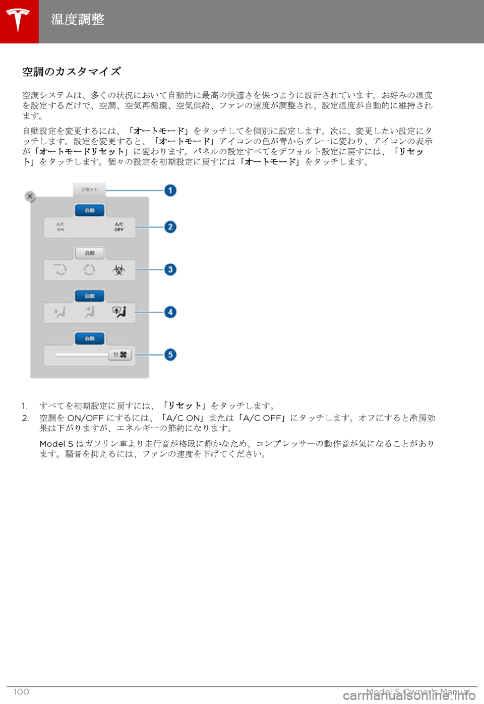 TESLA MODEL S 2017  取扱説明書 (in Japanese) 51*b