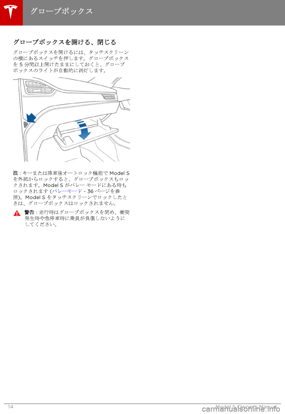 TESLA MODEL S 2017  取扱説明書 (in Japanese) 