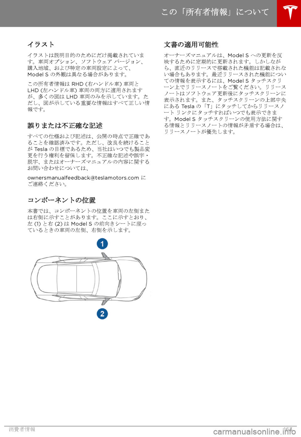 TESLA MODEL S 2017  取扱説明書 (in Japanese) 