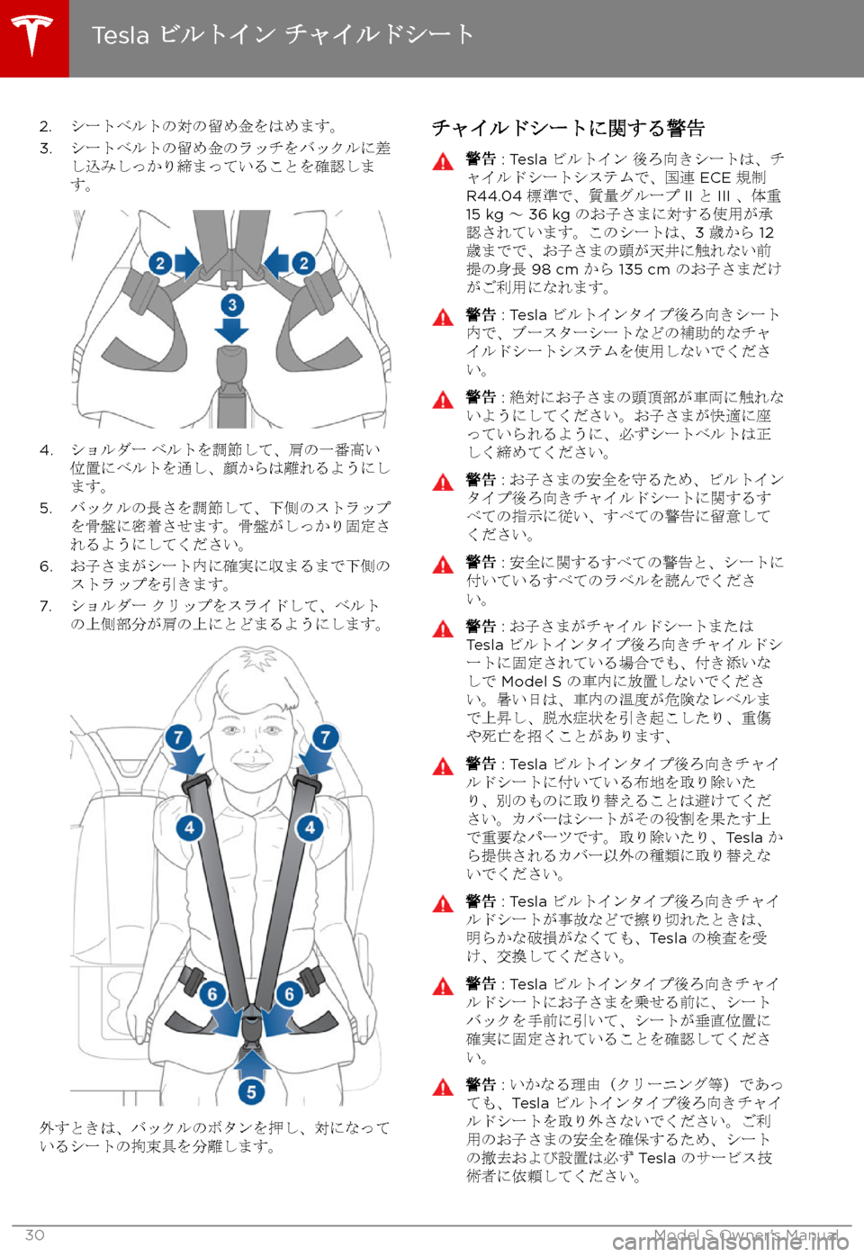 TESLA MODEL S 2017  取扱説明書 (in Japanese) 2.