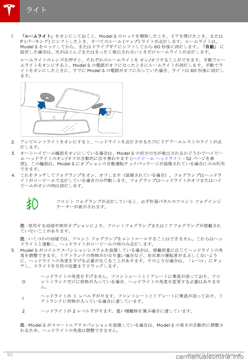 TESLA MODEL S 2017  取扱説明書 (in Japanese) 1.