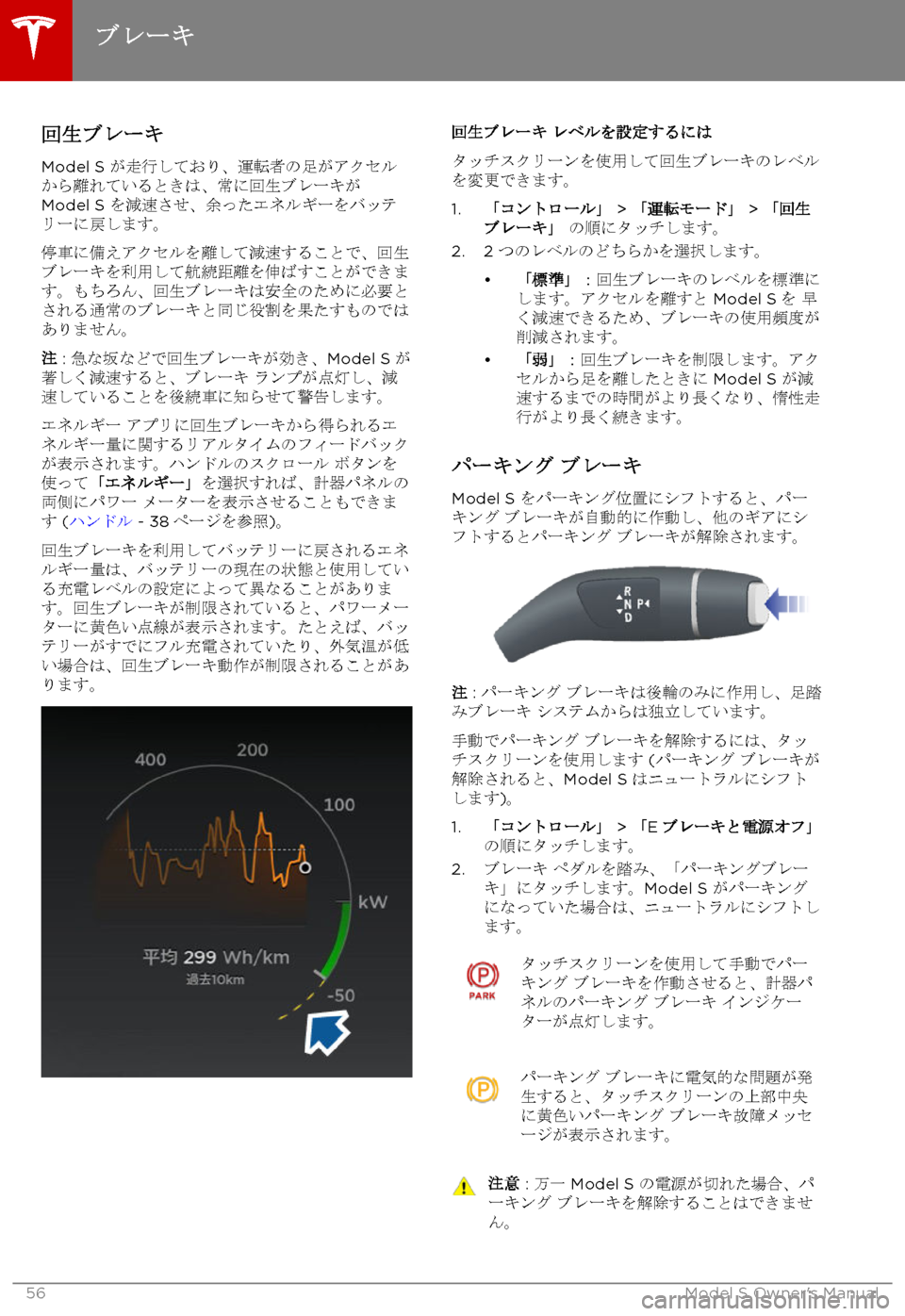 TESLA MODEL S 2017  取扱説明書 (in Japanese) G#
